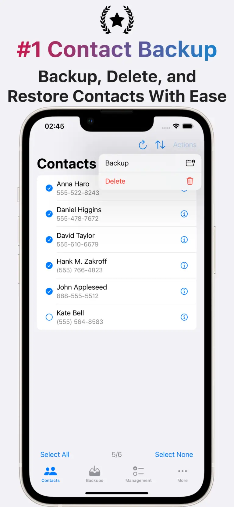Backup Contacts Screenshots - 1